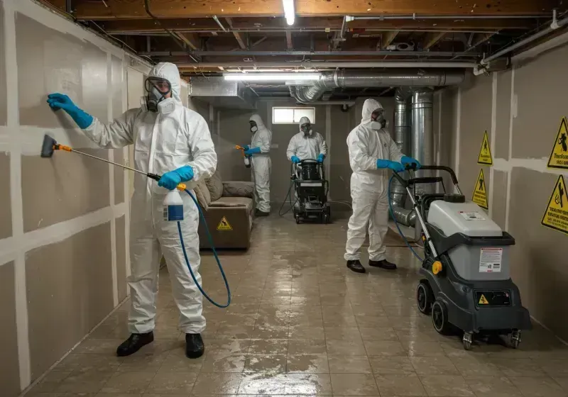 Basement Moisture Removal and Structural Drying process in Custer County, MT